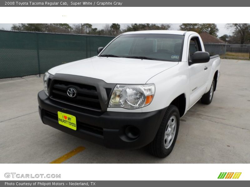 Super White / Graphite Gray 2008 Toyota Tacoma Regular Cab