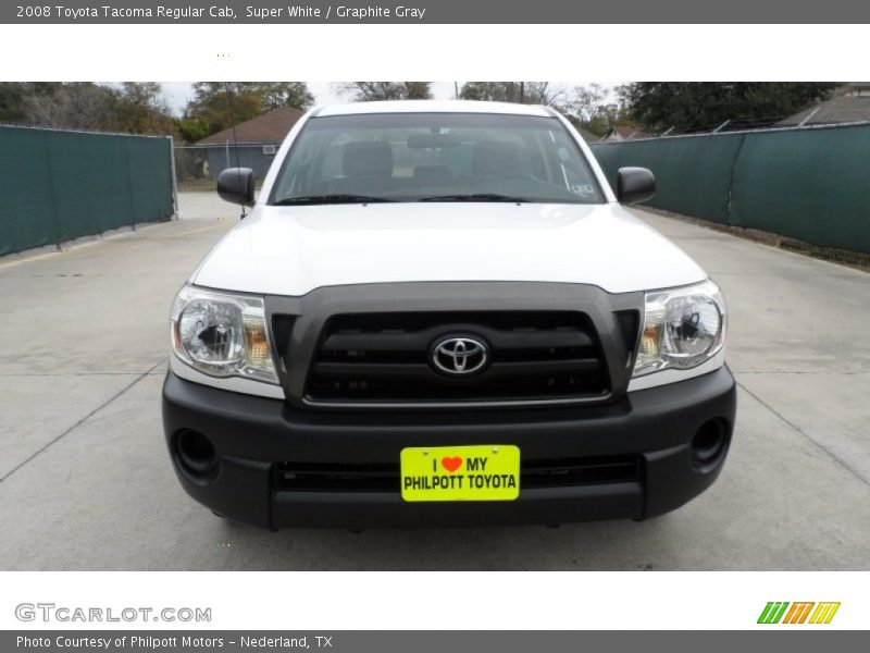 Super White / Graphite Gray 2008 Toyota Tacoma Regular Cab