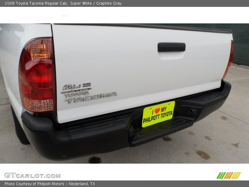 Super White / Graphite Gray 2008 Toyota Tacoma Regular Cab