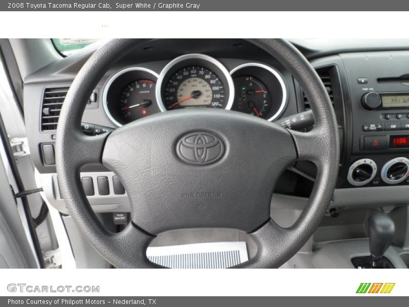 Super White / Graphite Gray 2008 Toyota Tacoma Regular Cab