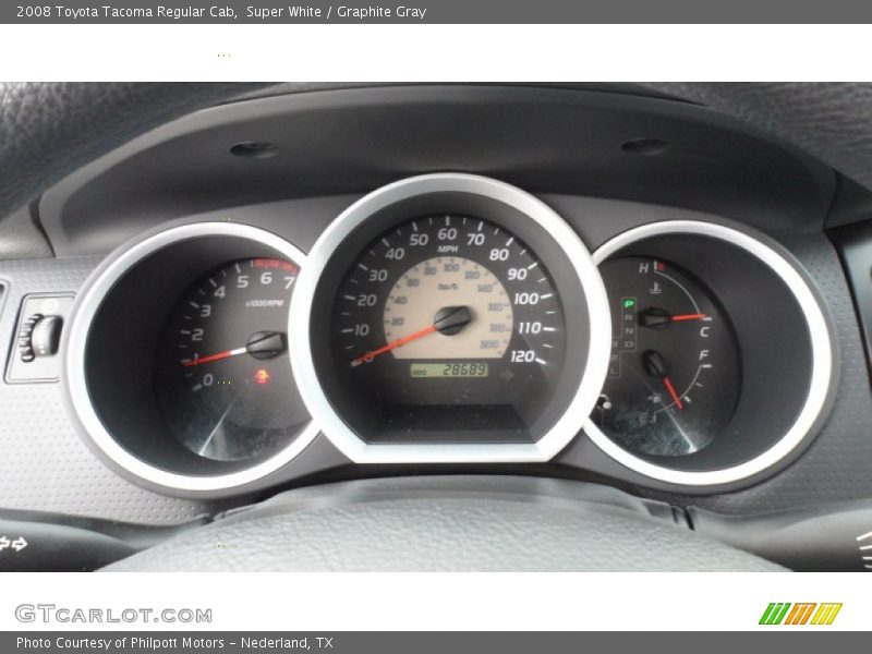 Super White / Graphite Gray 2008 Toyota Tacoma Regular Cab