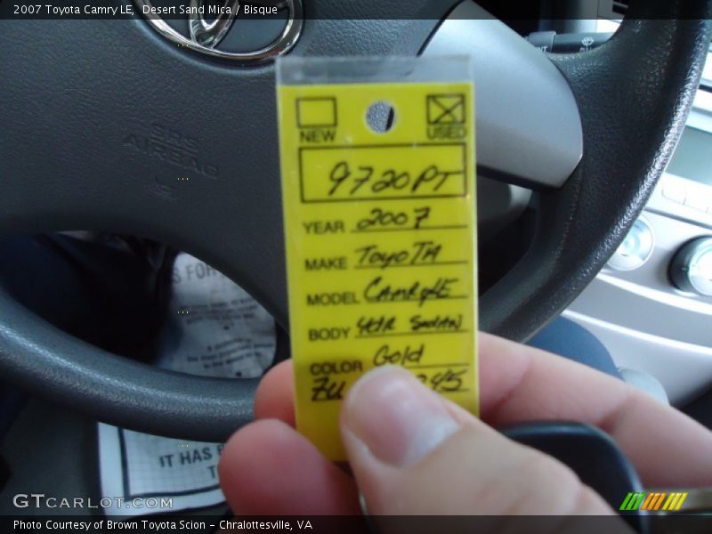 Desert Sand Mica / Bisque 2007 Toyota Camry LE