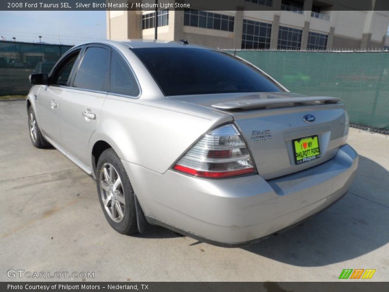 Silver Birch Metallic / Medium Light Stone 2008 Ford Taurus SEL