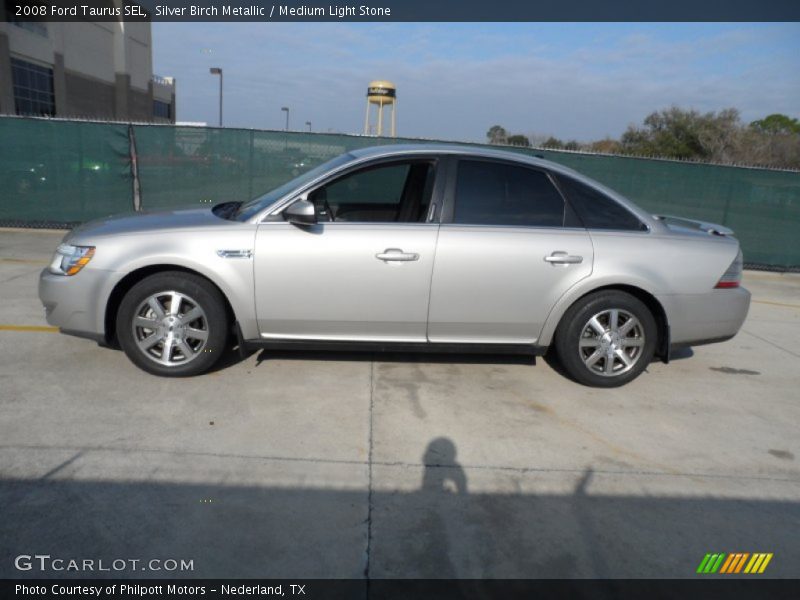 Silver Birch Metallic / Medium Light Stone 2008 Ford Taurus SEL