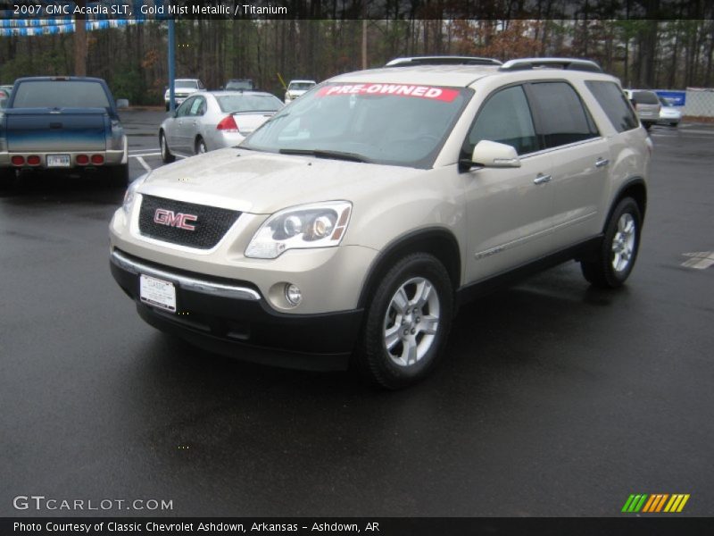 Gold Mist Metallic / Titanium 2007 GMC Acadia SLT