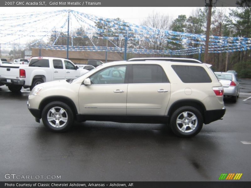 Gold Mist Metallic / Titanium 2007 GMC Acadia SLT