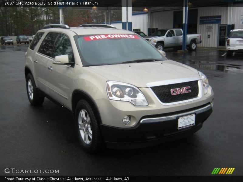 Gold Mist Metallic / Titanium 2007 GMC Acadia SLT