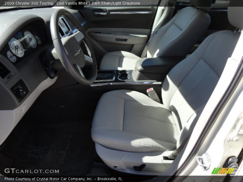 Cool Vanilla White / Dark Khaki/Light Graystone 2009 Chrysler 300 Touring
