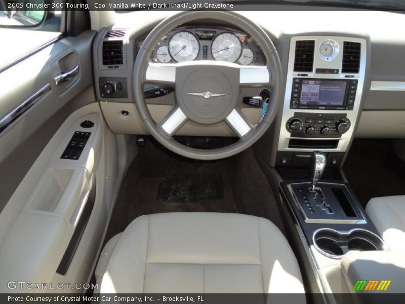 Cool Vanilla White / Dark Khaki/Light Graystone 2009 Chrysler 300 Touring