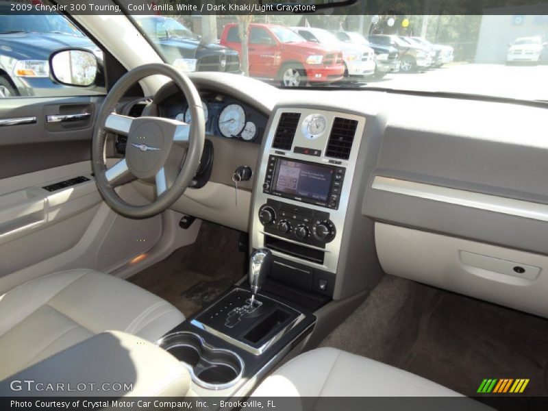 Cool Vanilla White / Dark Khaki/Light Graystone 2009 Chrysler 300 Touring