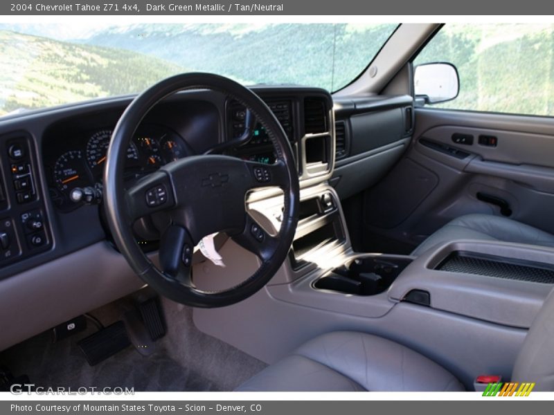 Dark Green Metallic / Tan/Neutral 2004 Chevrolet Tahoe Z71 4x4