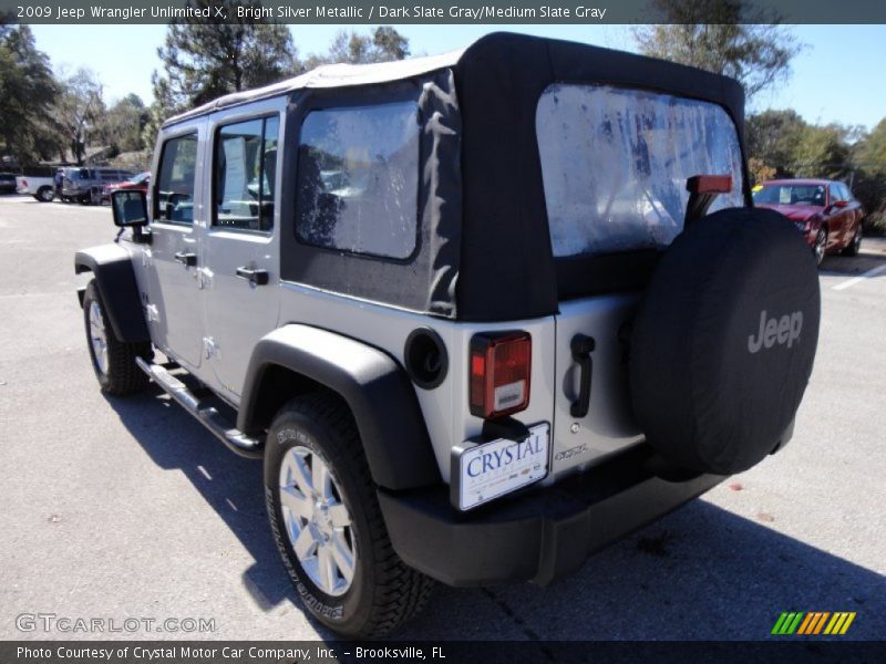 Bright Silver Metallic / Dark Slate Gray/Medium Slate Gray 2009 Jeep Wrangler Unlimited X