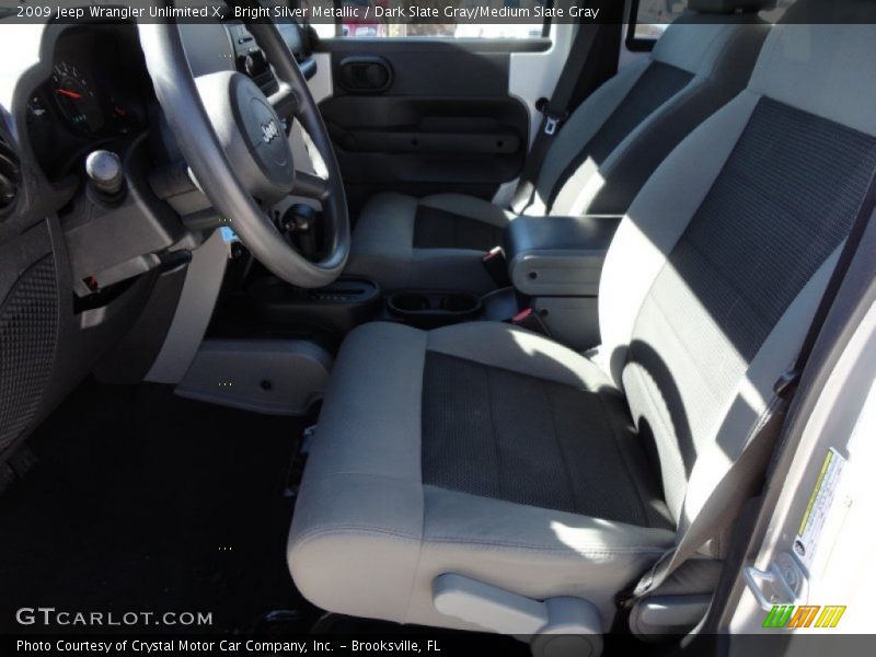 Bright Silver Metallic / Dark Slate Gray/Medium Slate Gray 2009 Jeep Wrangler Unlimited X