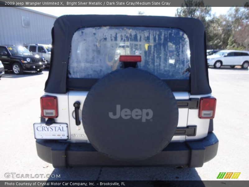 Bright Silver Metallic / Dark Slate Gray/Medium Slate Gray 2009 Jeep Wrangler Unlimited X