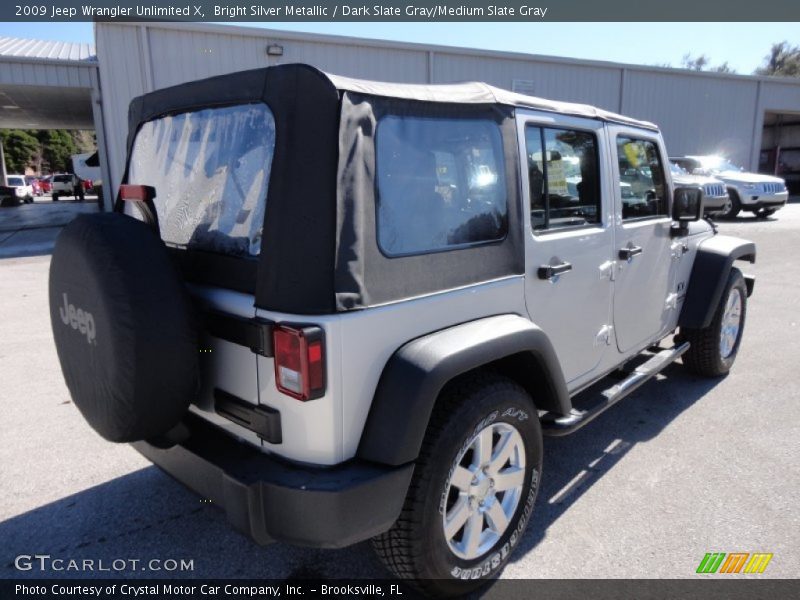 Bright Silver Metallic / Dark Slate Gray/Medium Slate Gray 2009 Jeep Wrangler Unlimited X