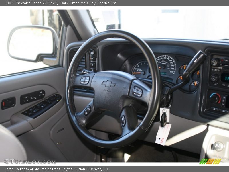 Dark Green Metallic / Tan/Neutral 2004 Chevrolet Tahoe Z71 4x4