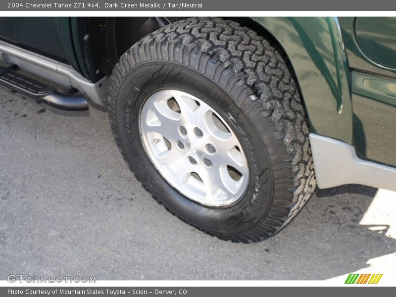 Dark Green Metallic / Tan/Neutral 2004 Chevrolet Tahoe Z71 4x4