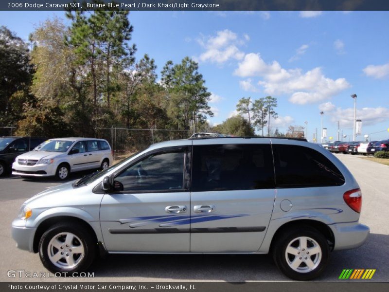 Butane Blue Pearl / Dark Khaki/Light Graystone 2006 Dodge Caravan SXT