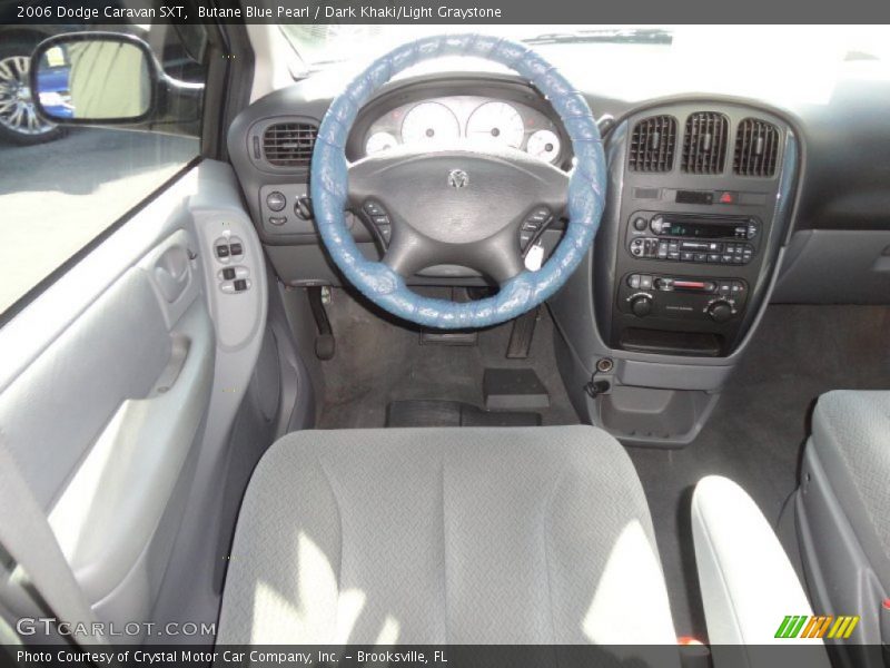Butane Blue Pearl / Dark Khaki/Light Graystone 2006 Dodge Caravan SXT