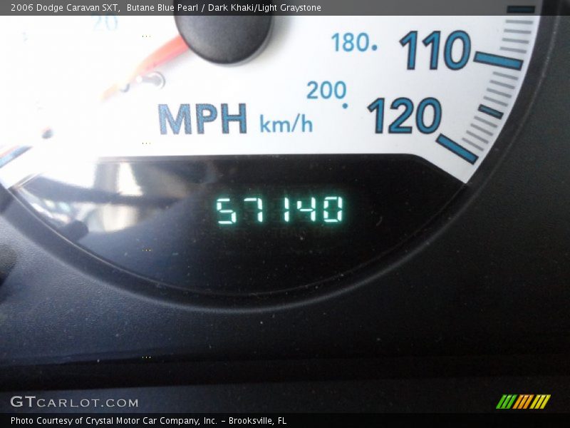 Butane Blue Pearl / Dark Khaki/Light Graystone 2006 Dodge Caravan SXT