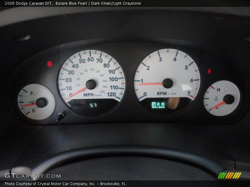 Butane Blue Pearl / Dark Khaki/Light Graystone 2006 Dodge Caravan SXT