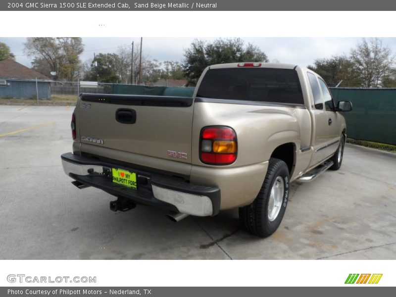 Sand Beige Metallic / Neutral 2004 GMC Sierra 1500 SLE Extended Cab