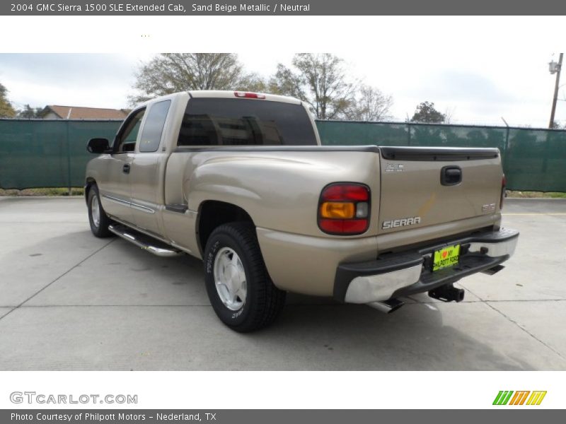 Sand Beige Metallic / Neutral 2004 GMC Sierra 1500 SLE Extended Cab