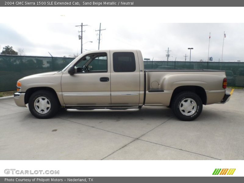 Sand Beige Metallic / Neutral 2004 GMC Sierra 1500 SLE Extended Cab