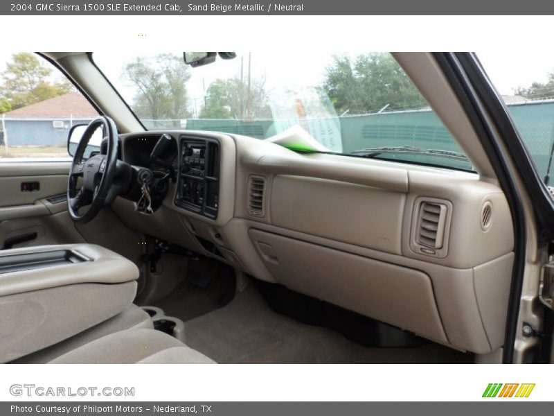 Sand Beige Metallic / Neutral 2004 GMC Sierra 1500 SLE Extended Cab