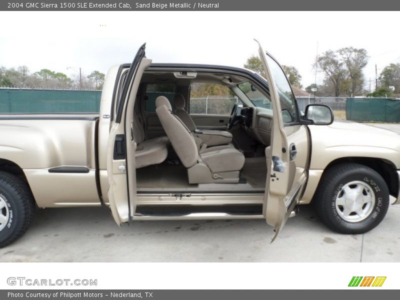 Sand Beige Metallic / Neutral 2004 GMC Sierra 1500 SLE Extended Cab