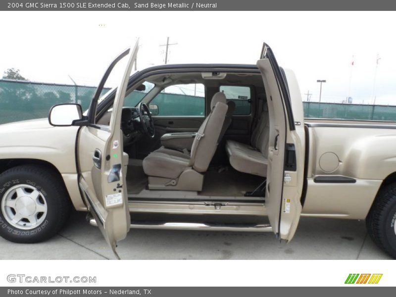 Sand Beige Metallic / Neutral 2004 GMC Sierra 1500 SLE Extended Cab