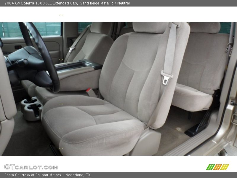 Sand Beige Metallic / Neutral 2004 GMC Sierra 1500 SLE Extended Cab