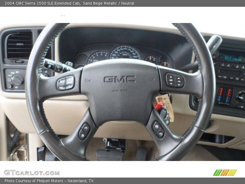 Sand Beige Metallic / Neutral 2004 GMC Sierra 1500 SLE Extended Cab