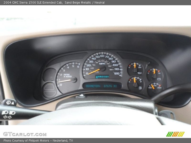 Sand Beige Metallic / Neutral 2004 GMC Sierra 1500 SLE Extended Cab