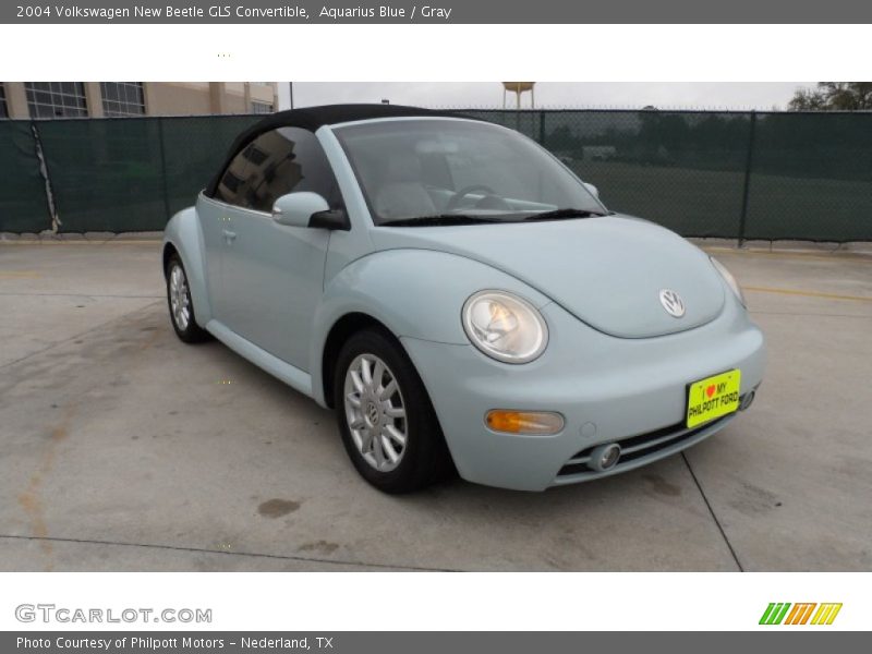 Aquarius Blue / Gray 2004 Volkswagen New Beetle GLS Convertible