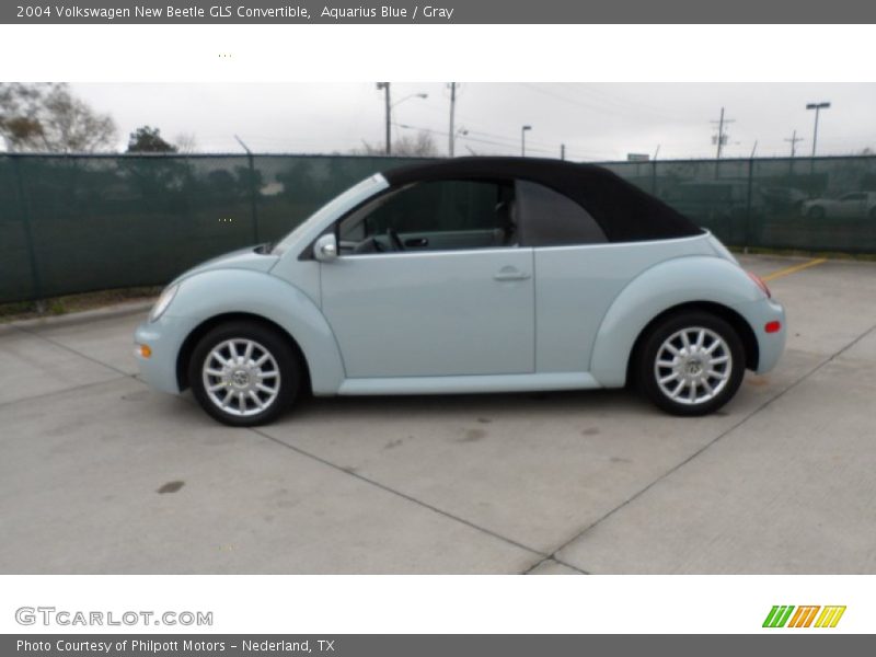 Aquarius Blue / Gray 2004 Volkswagen New Beetle GLS Convertible