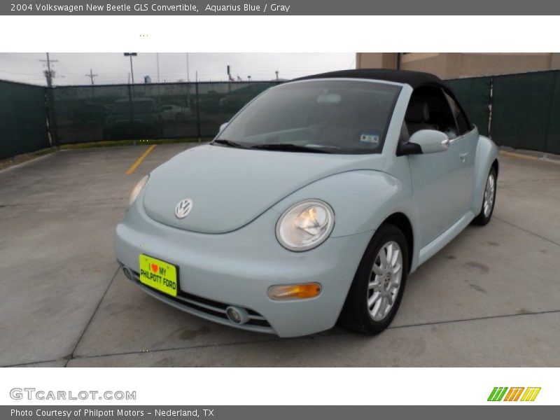 Aquarius Blue / Gray 2004 Volkswagen New Beetle GLS Convertible