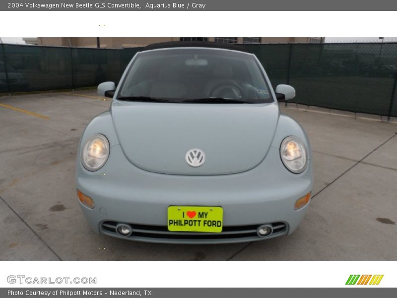 Aquarius Blue / Gray 2004 Volkswagen New Beetle GLS Convertible