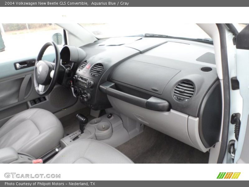 Aquarius Blue / Gray 2004 Volkswagen New Beetle GLS Convertible