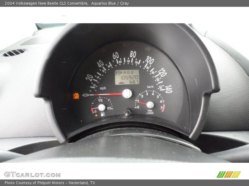 Aquarius Blue / Gray 2004 Volkswagen New Beetle GLS Convertible