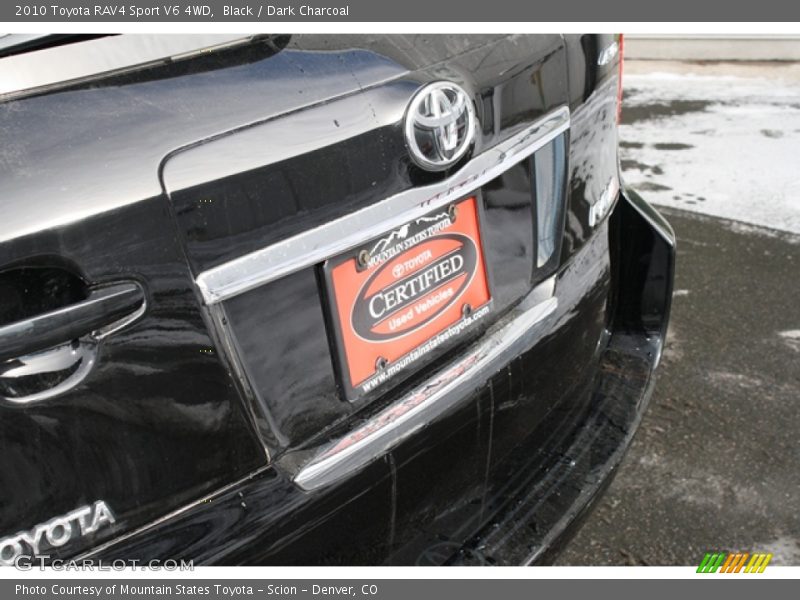 Black / Dark Charcoal 2010 Toyota RAV4 Sport V6 4WD