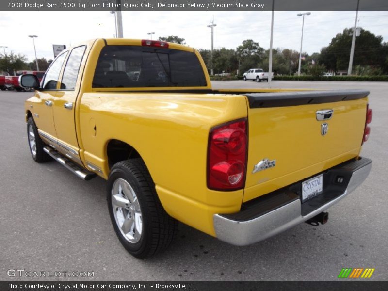 Detonator Yellow / Medium Slate Gray 2008 Dodge Ram 1500 Big Horn Edition Quad Cab