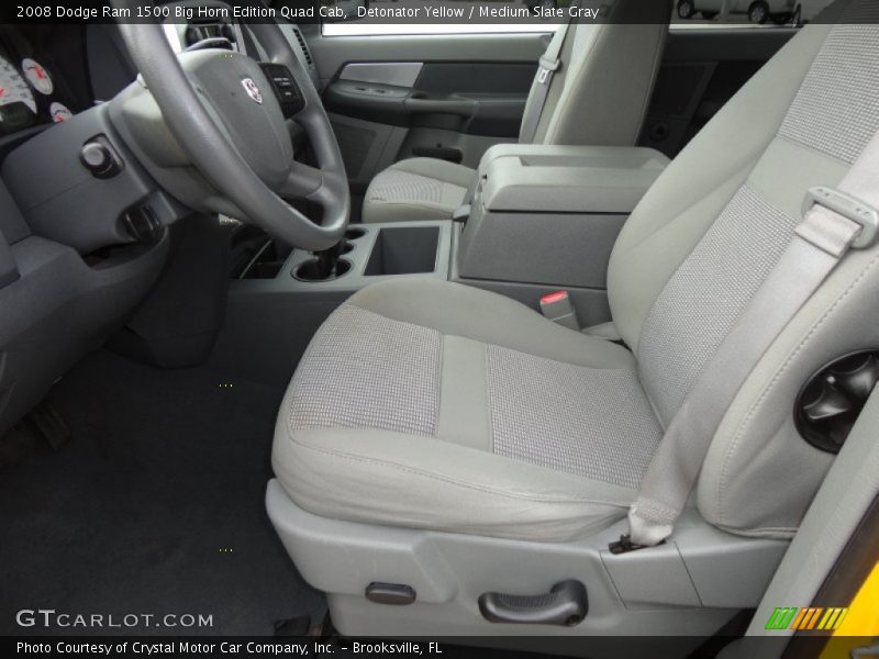 Detonator Yellow / Medium Slate Gray 2008 Dodge Ram 1500 Big Horn Edition Quad Cab