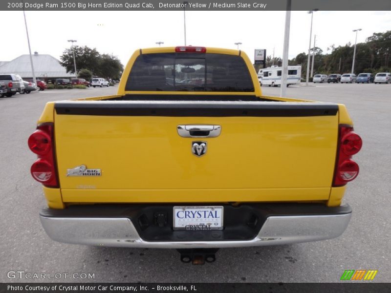 Detonator Yellow / Medium Slate Gray 2008 Dodge Ram 1500 Big Horn Edition Quad Cab