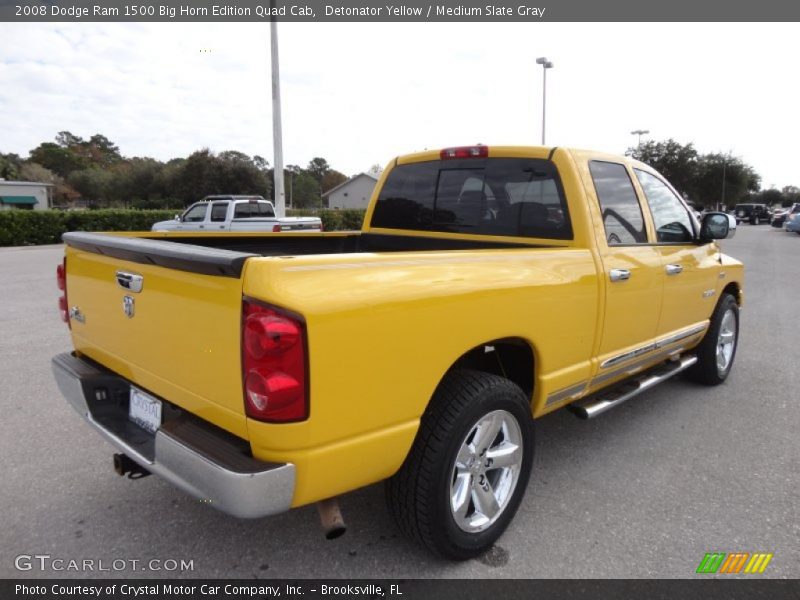 Detonator Yellow / Medium Slate Gray 2008 Dodge Ram 1500 Big Horn Edition Quad Cab