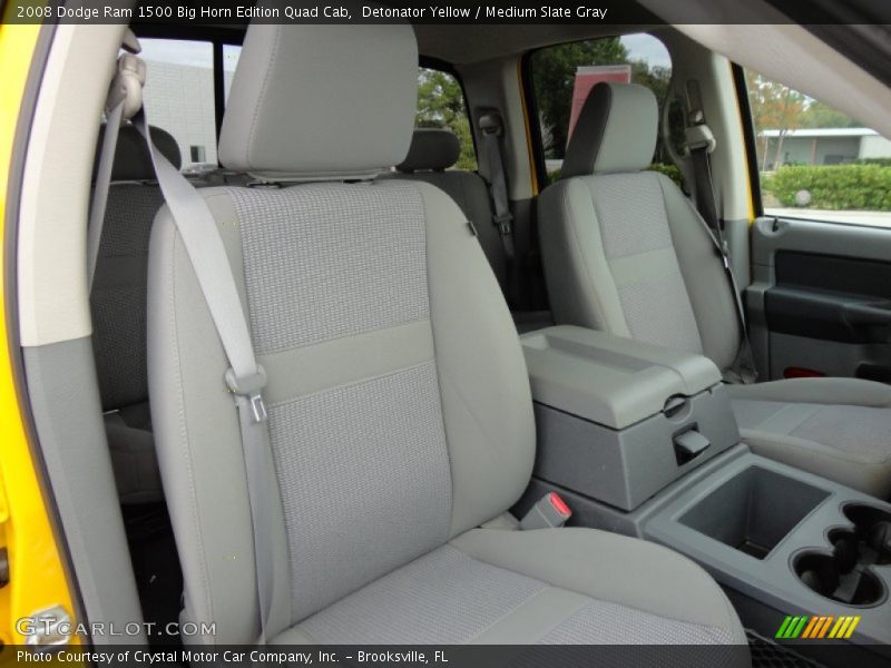 Detonator Yellow / Medium Slate Gray 2008 Dodge Ram 1500 Big Horn Edition Quad Cab