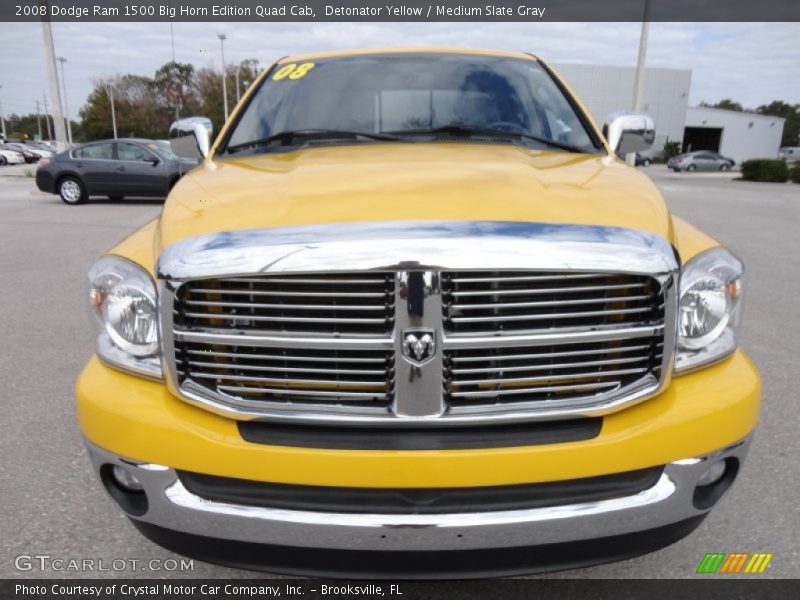 Detonator Yellow / Medium Slate Gray 2008 Dodge Ram 1500 Big Horn Edition Quad Cab