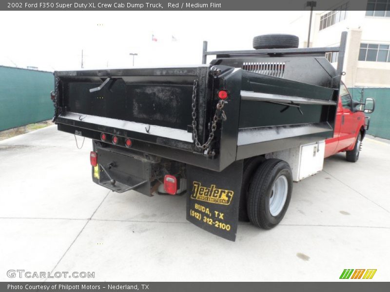 Red / Medium Flint 2002 Ford F350 Super Duty XL Crew Cab Dump Truck
