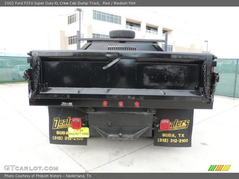 Red / Medium Flint 2002 Ford F350 Super Duty XL Crew Cab Dump Truck