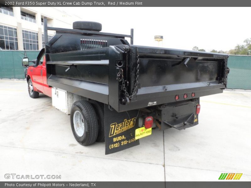 Red / Medium Flint 2002 Ford F350 Super Duty XL Crew Cab Dump Truck